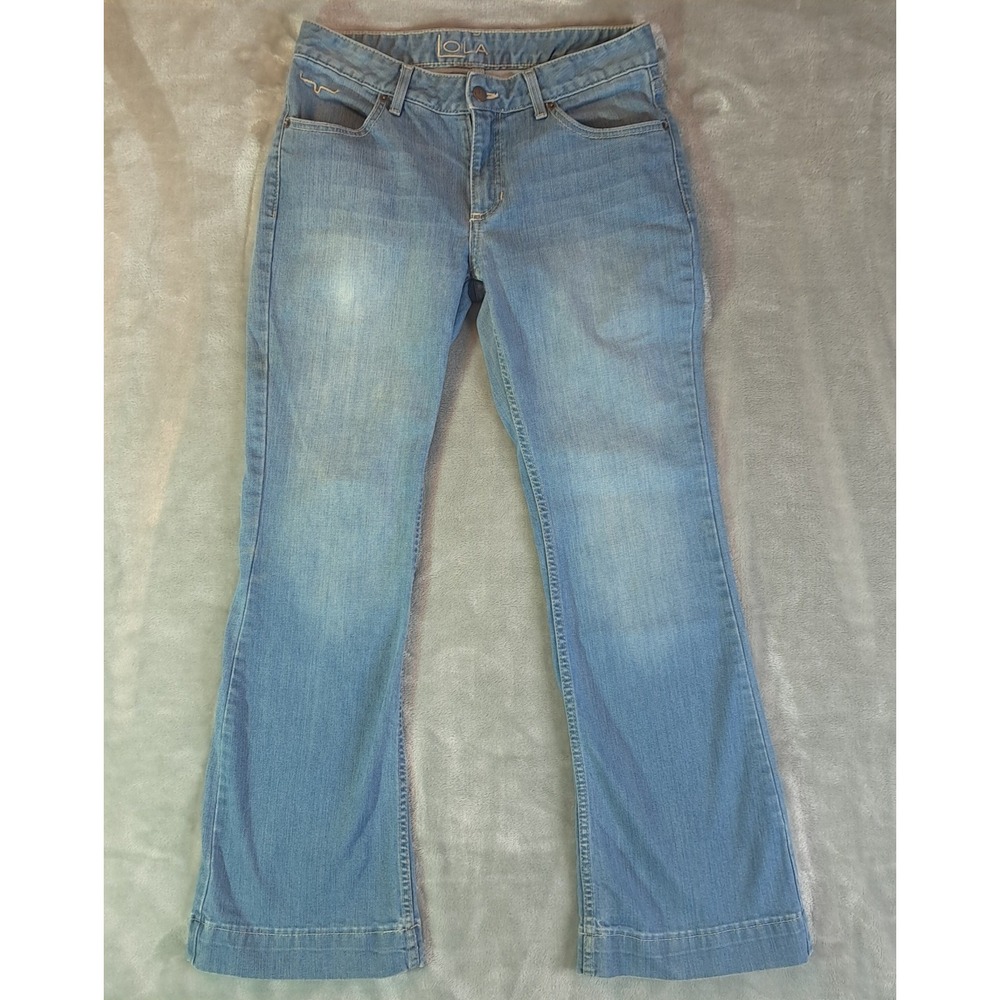 Kimes Ranch Lola Trouser Jeans Womens Size 6x30 Flare Wide Leg Medium Wash USA